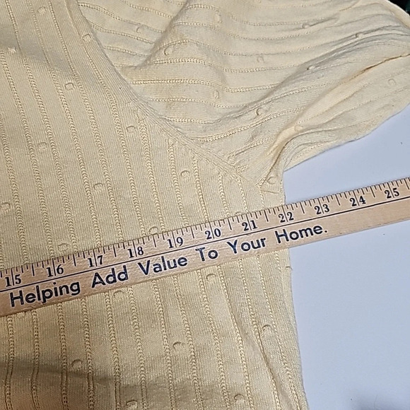 CJ Banks Cardigan Sz 1X Soft Yellow - Picture 8 of 10